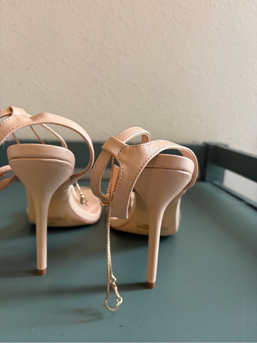 LULUS Eisley Nude Clear Strap Stiletto Heels Anklet - Picture 6 of 8